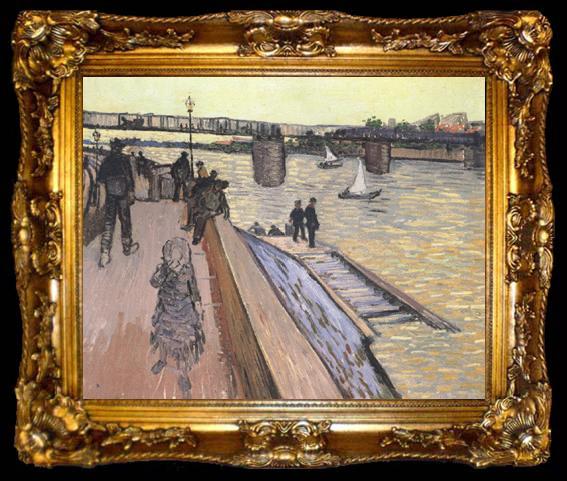 framed  Vincent Van Gogh The Bridge at Trinquetaille (nn040, ta009-2